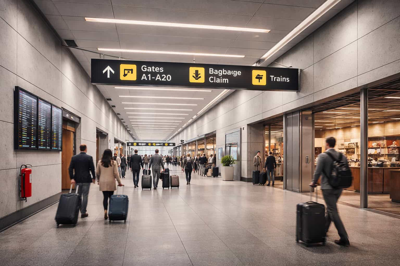 fiber cement boards used in airport terminal interior walls and ceilings
